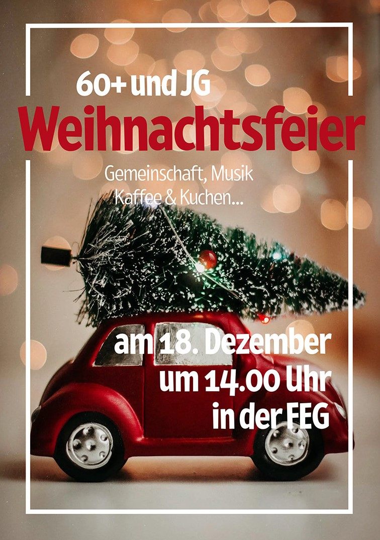 Weihnachtsfeier Flyer und Hinweis